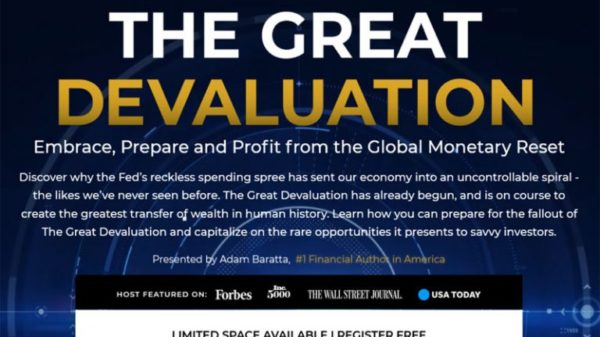 Adam Baratta Great Devaluation Global Monetary Reset Webinar
