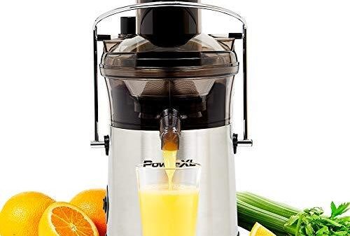 powerxl self cleaning juicer machine stainless steel blade recipe book