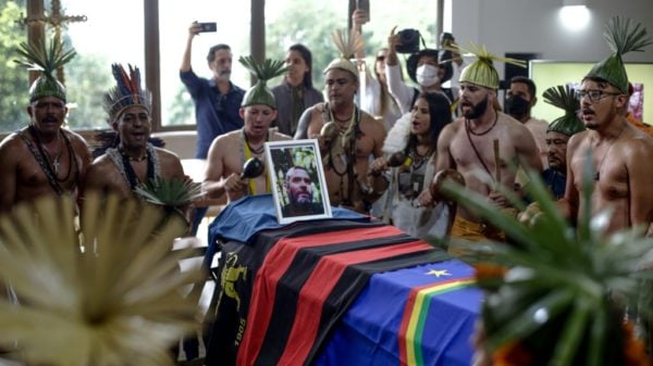 Indigenous farewell to experts killed in the Amazon