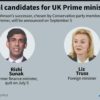 Britains prime ministerial contenders clash over taxes at the start