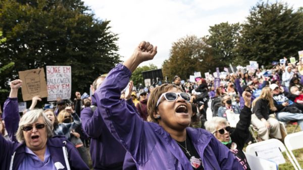 Thousands in US join abortion rights protests ahead of elections