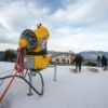 Alpine tourists ski amid brown hillsides Science Environment News