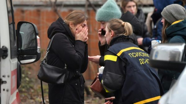 Body bags blood and shock at Ukraine helicopter crash site