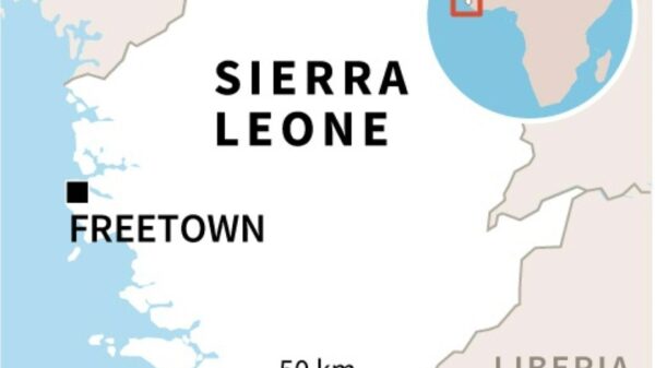 In Sierra Leone the people fighting the sea to build