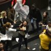Embarrassment after Bolivian lawmakers brawl in parliament