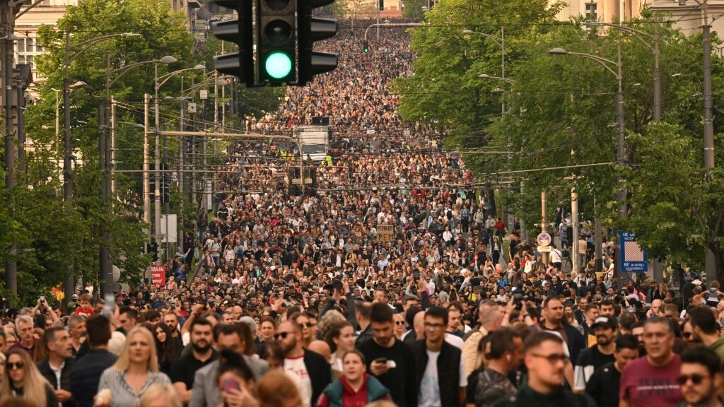 Serbian government under fire as shootings spark mass protests - Vimarsana News